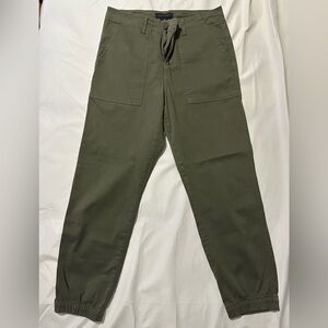 Women’s army green cargo ankle pants size 27